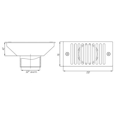 Забор переливного лотка 2" (внутр.) (плитка) — изображение 2