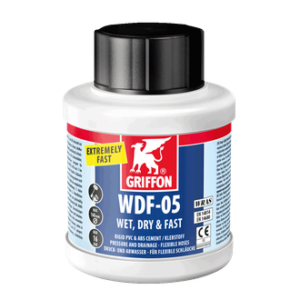Клей для гибких труб ПВХ WDF-05 0,5 л (бутылка с кисточкой) GRIFFON (Нидерланды)