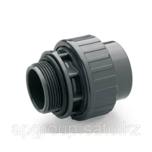 Муфта разборная (серия POOL) ПВХ d=50 х1 1/2", нар.р., с упл. кольцом из EPDM, PN10 Plimat (Португалия)