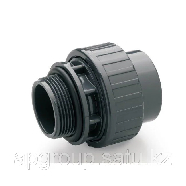 Муфта разборная (серия POOL) ПВХ d=50 х1 1/2", нар.р., с упл. кольцом из EPDM, PN10 Plimat (Португалия)