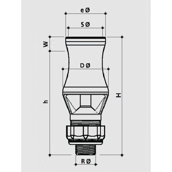 Форсунка фонтанная Gemas Cascade 70T, 1 1/2" вн.р., 75 мм, нерж сталь AISI 304 — изображение 2