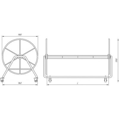 Роллер для разделителей дорожек 1,8 м (AISI 304) — изображение 2