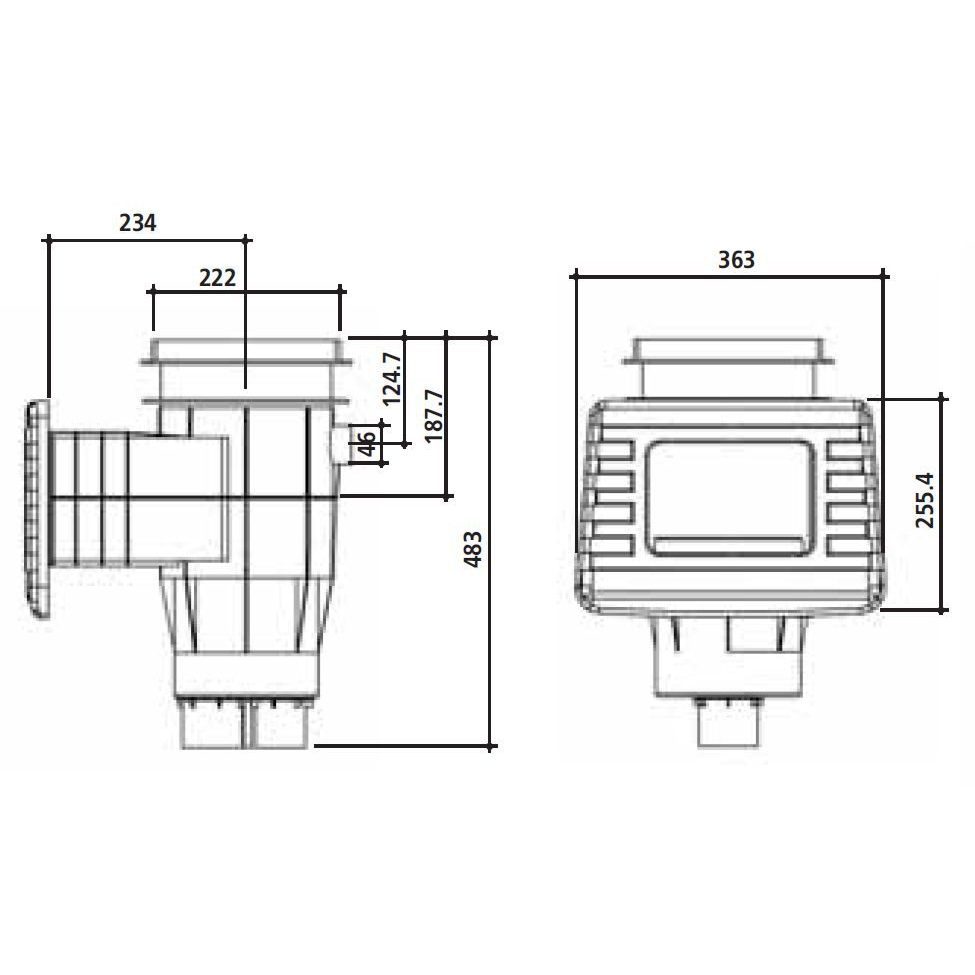 Скиммер Lux Standard для бет. басс, ABS пластик — изображение 3