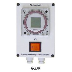 Блок управления обратной промывкой гидроклапанами R-230, зависимость от времени