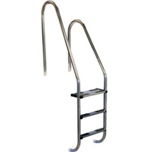 Лестница ASYMMETRIC EU 304, 4-ступ., накл.-антислип, AISI 304, (в к-те с крепежом и пластк. закл.)